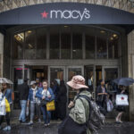 Shoppers exiting Macy
