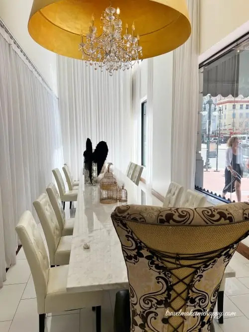 Welcoming lobby seating at The Saint Hotel New Orleans dining area