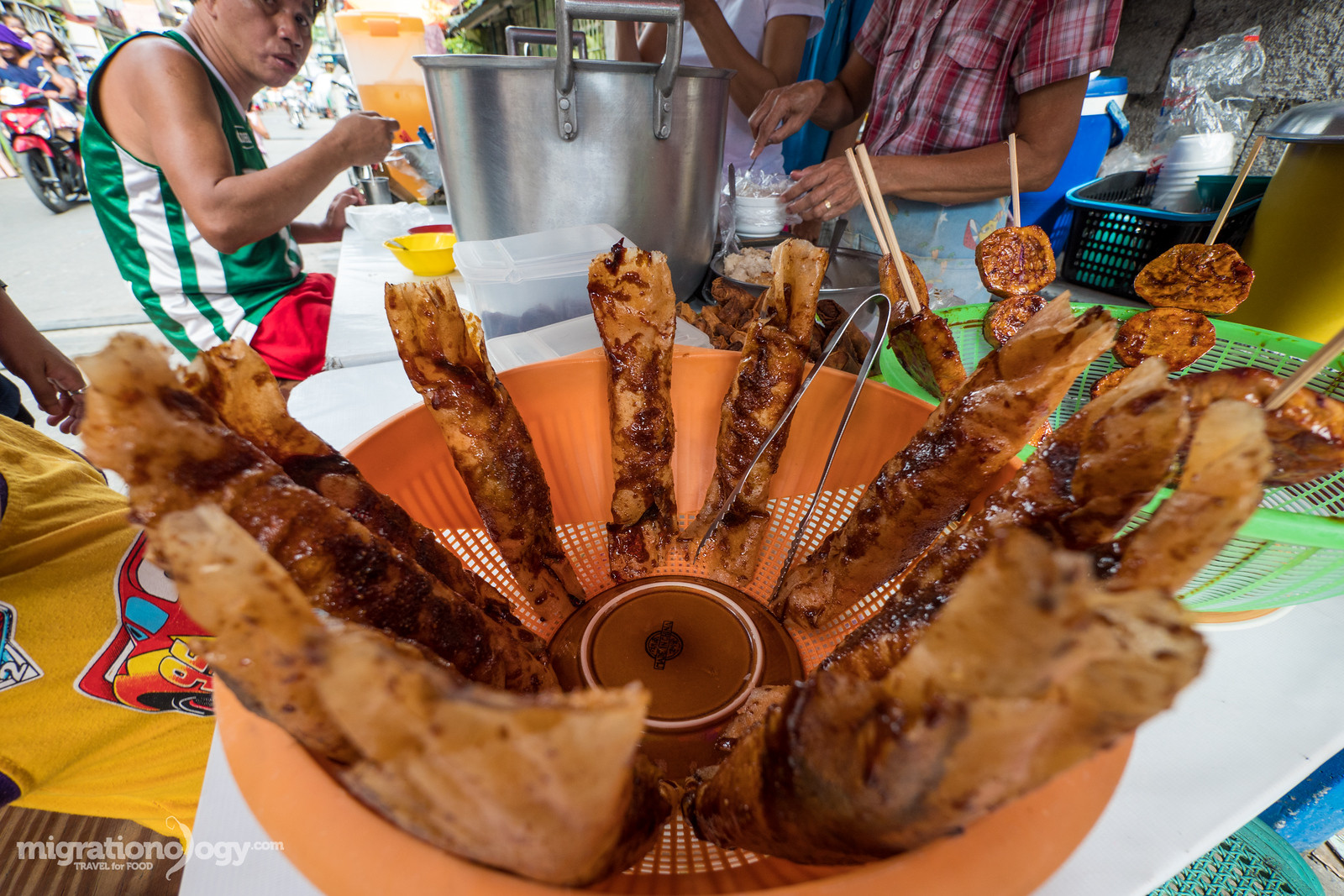 Turon, Filipino banana spring rolls, a crispy and sweet street food dessert.