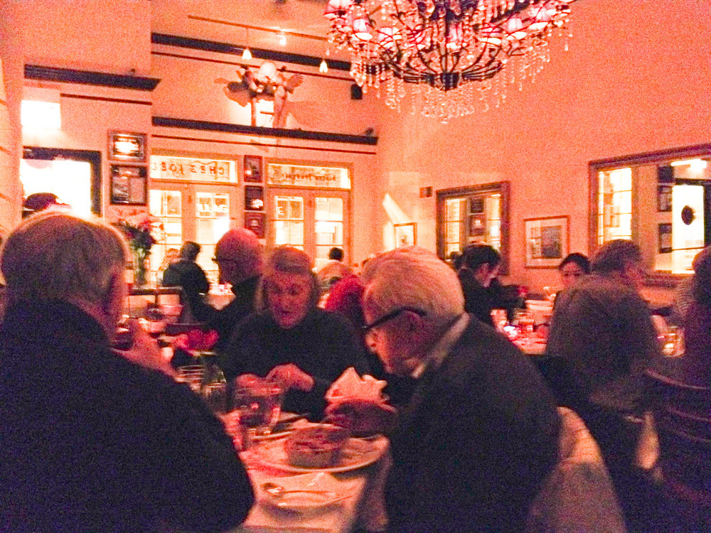 Elegant dining room of Chez Joel French Bistro on Taylor Street in Chicago