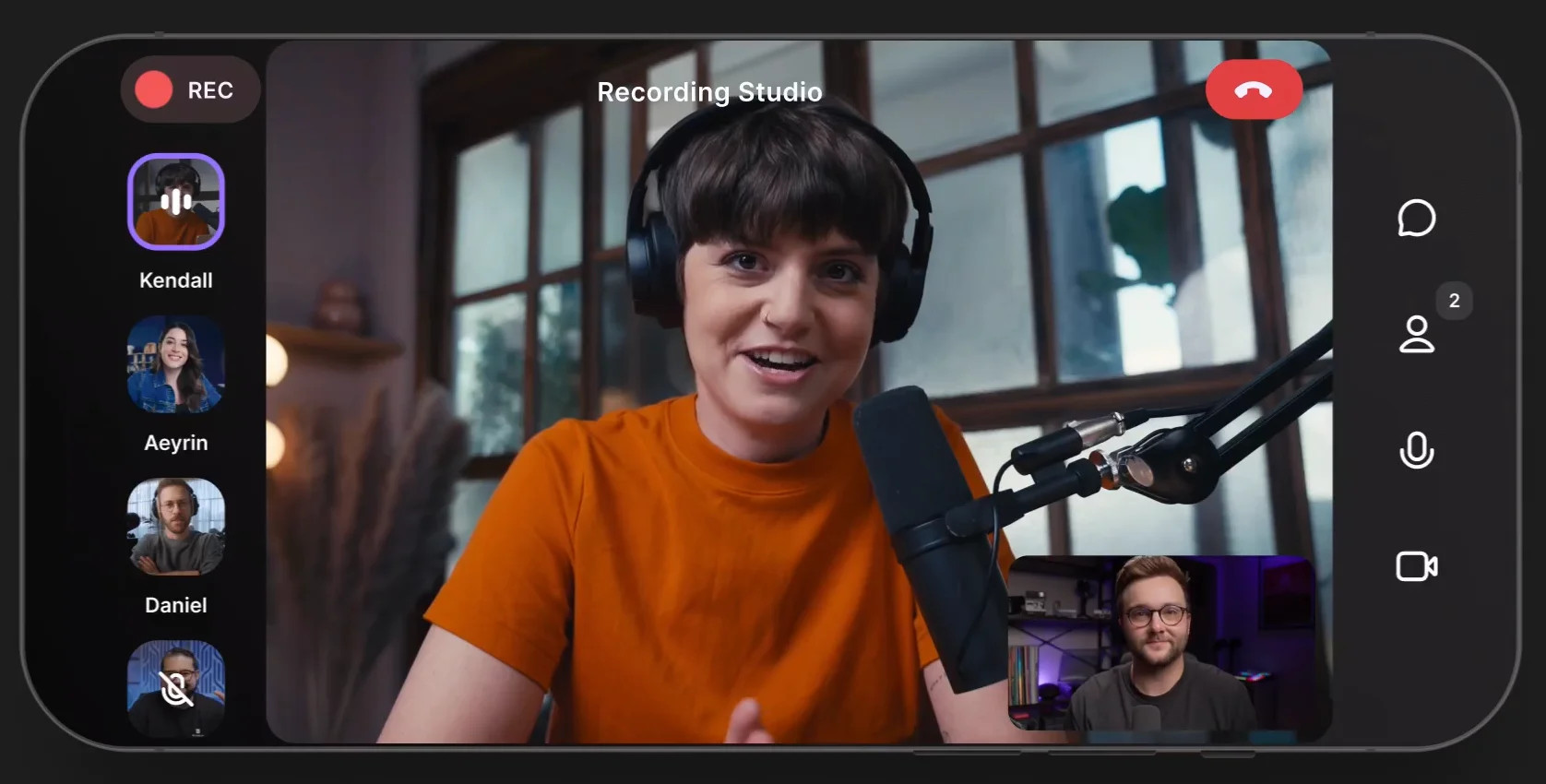 Riverside Facetime call recording app