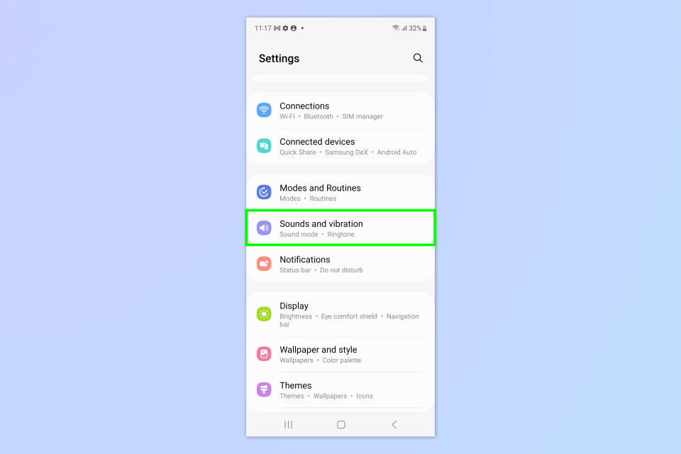 Changing notification sounds on Samsung Galaxy phones involves navigating to the Sounds and vibration menu