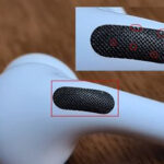 Airpods Pro Zoomed Showing Debris